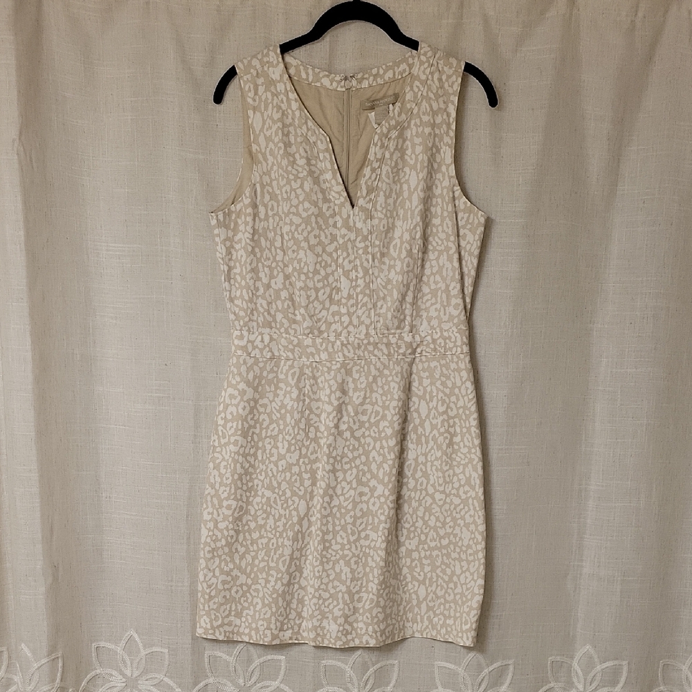 Banana Republic Neutral Leopard Print Sleeveless Dress